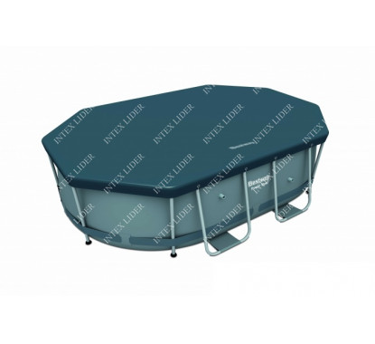58424 Тент для каркасного бассейна Power Steel Oval Pools 300х200х84 см Bestway